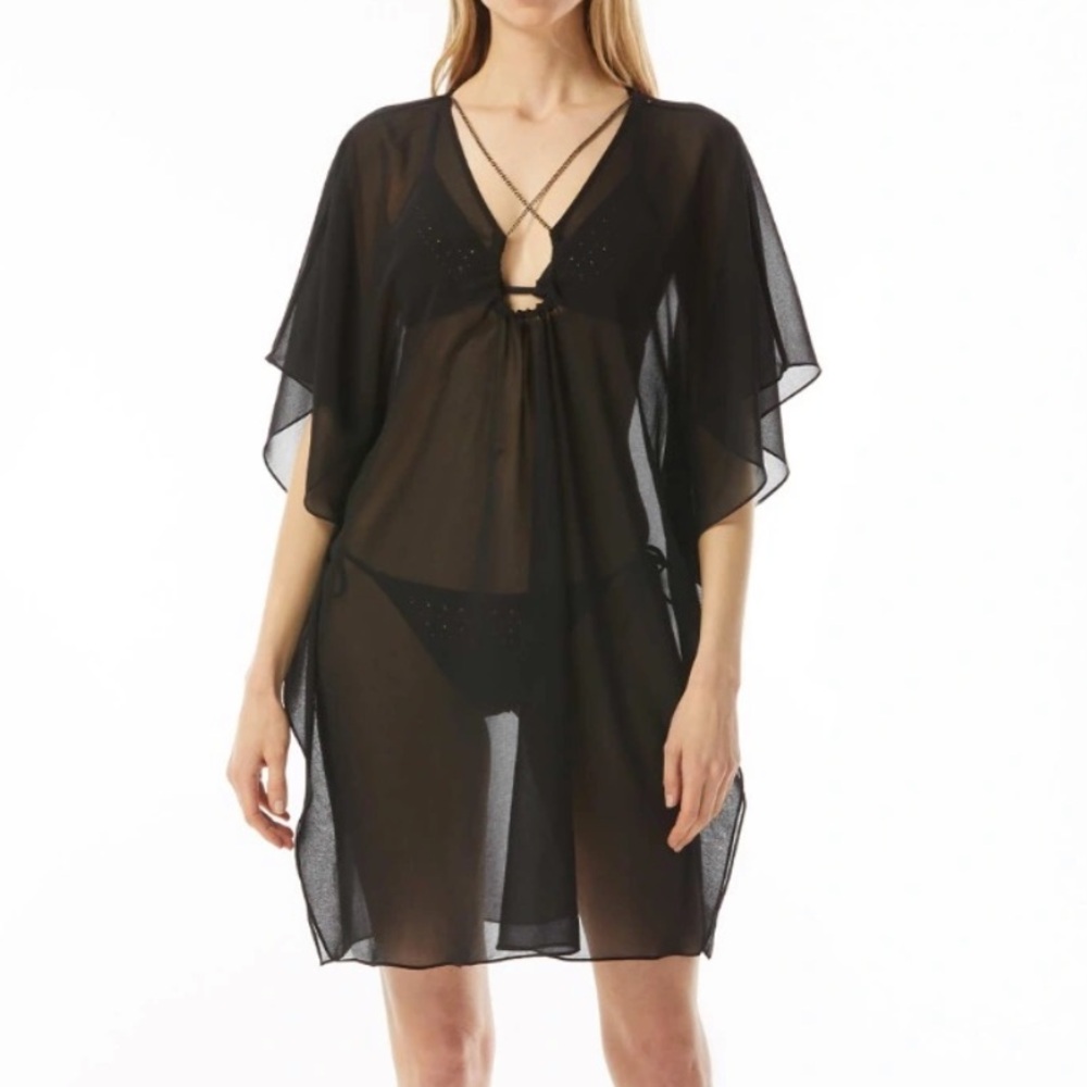 MICHAEL Michael Kors Chain Caftan Cover Up Sz M / L